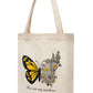 Cotton Tote Bag "Butterfly & Daisy"