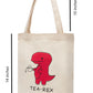 Cute Dinosaur Cotton Tote Bag
