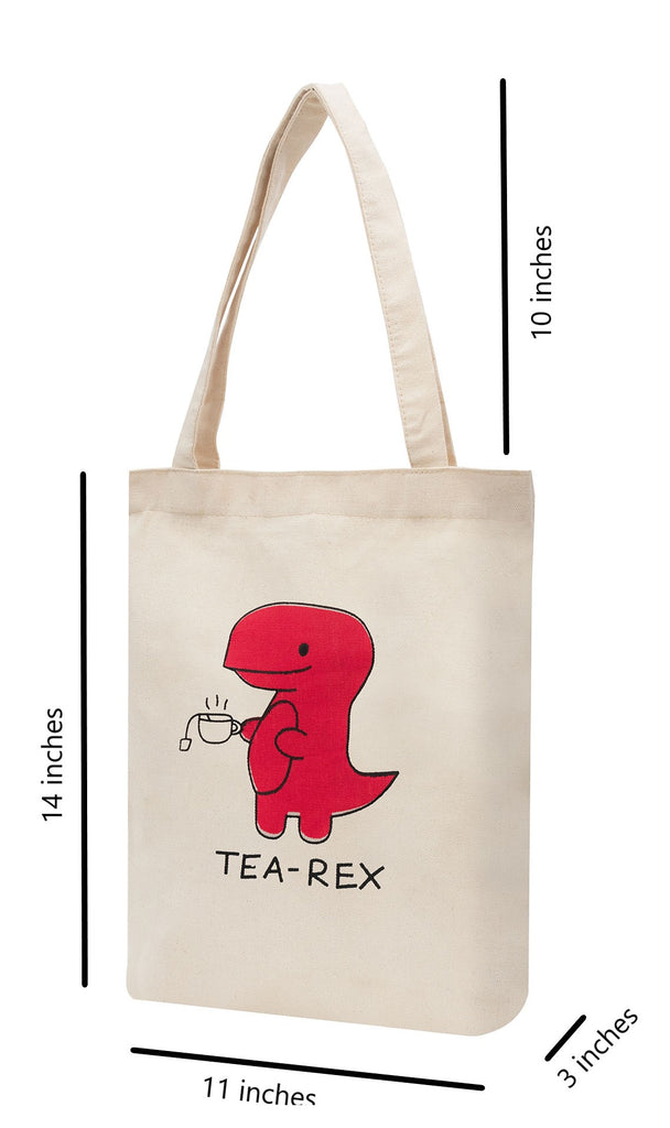 Cute Dinosaur Cotton Tote Bag