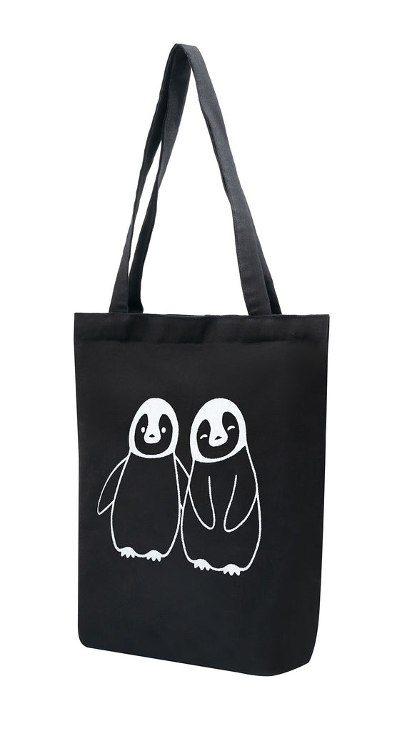 Penguin Duo Cotton Tote Bag