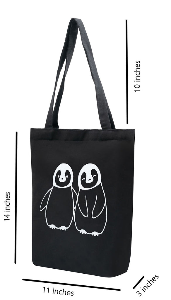 Penguin Duo Cotton Tote Bag