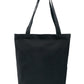 Literary Bloom Black Cotton Tote Bag