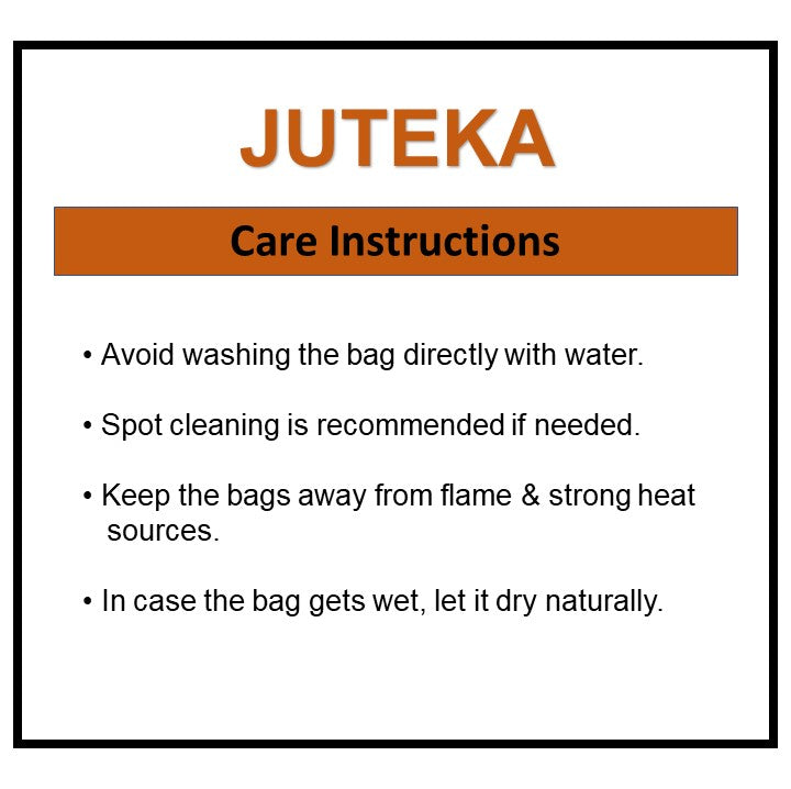 Jute Tote Bag with Button Closure