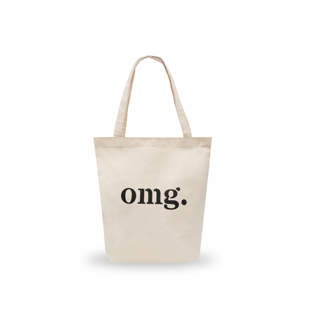 "OMG." Cotton Tote Bag – Trendy & Fun