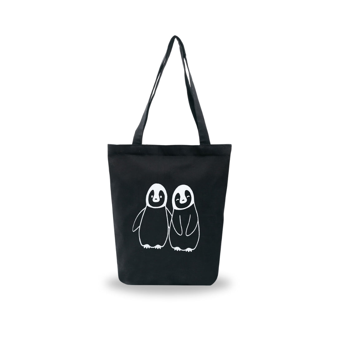 Penguin Duo Cotton Tote Bag