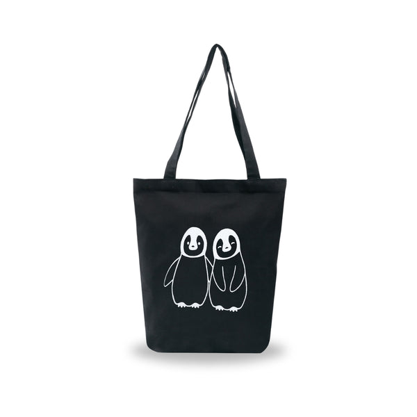 Penguin Duo Cotton Tote Bag