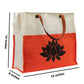 Jute Tote Bag with Lotus Print