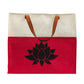 Jute Tote Bag with Lotus Print