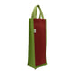 Red & Green Jute Bottle Bag