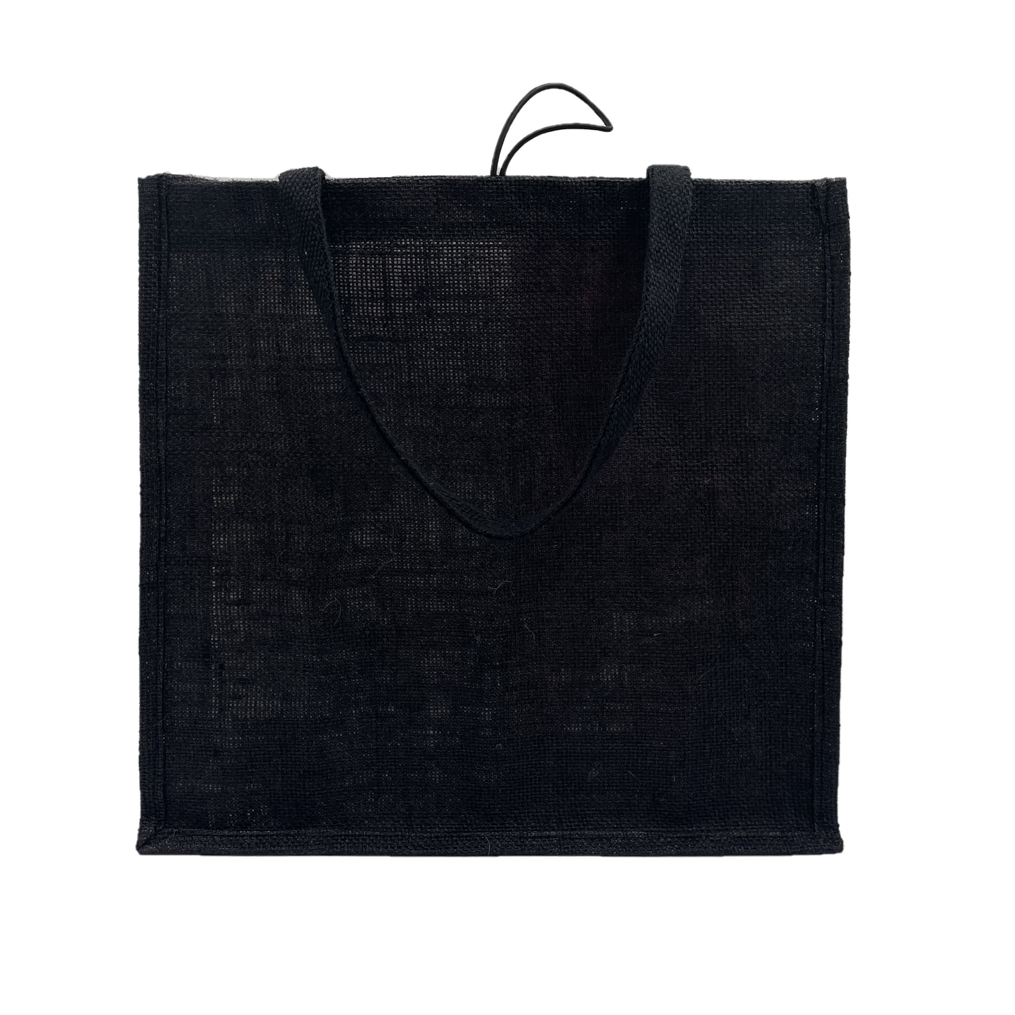 Jute Tote Bag with Button Closure