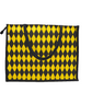 Diamond Pattern Jute Tote Bag