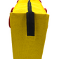 Vibrant Yellow & Red Leaf Print Jute Tote Bag