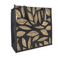 Gold Leaf-Print Jute Tote Bag