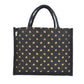 Jute Tote Bag (Gold Polka Dots)