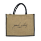"Good Vibes Only" Jute Tote Bag