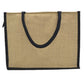 Jute Tote Bag with Stylish Leaf Print