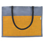 Vibrant Jute Tote Bag – Blue & Mustard