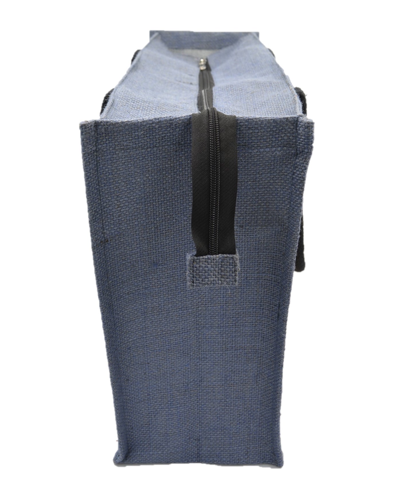 Vibrant Jute Tote Bag – Blue & Mustard