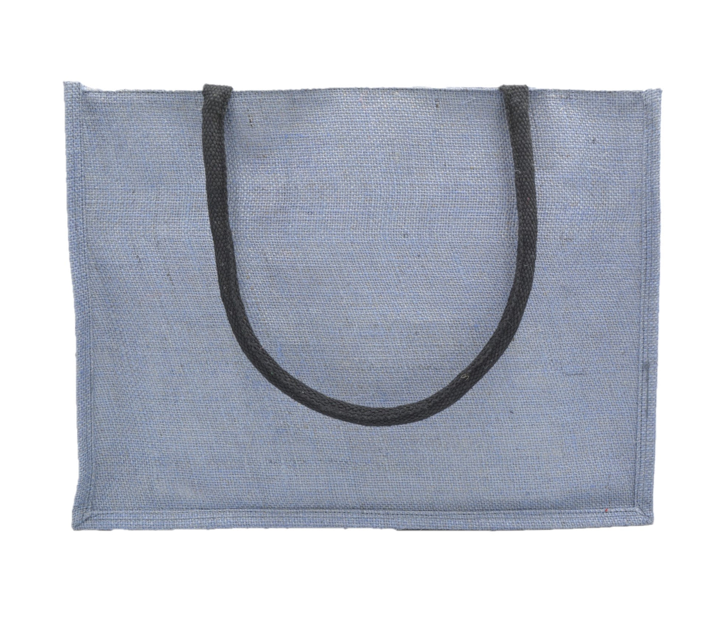 Vibrant Jute Tote Bag – Blue & Mustard