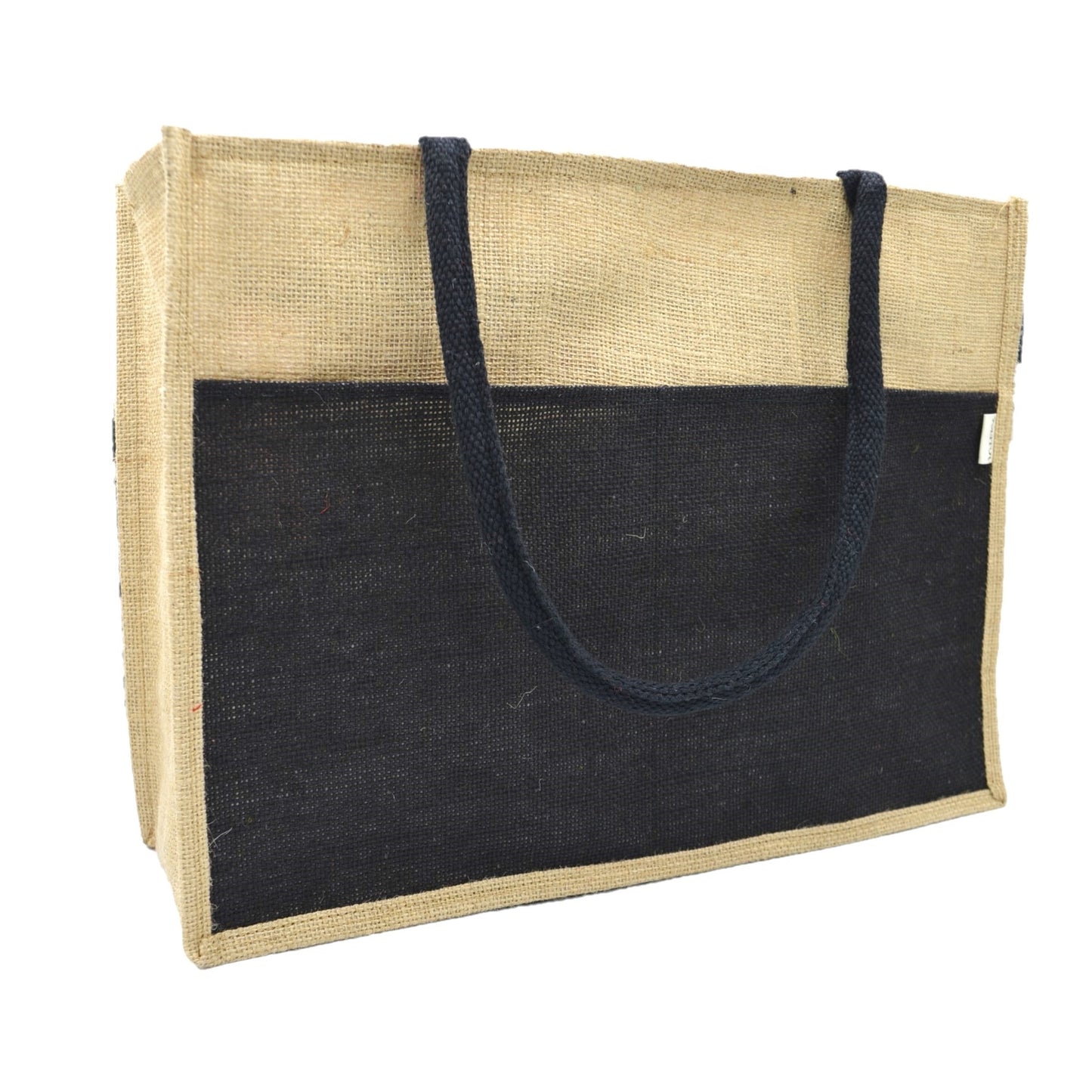 Jute Tote Bag – Front Pocket & Zipper