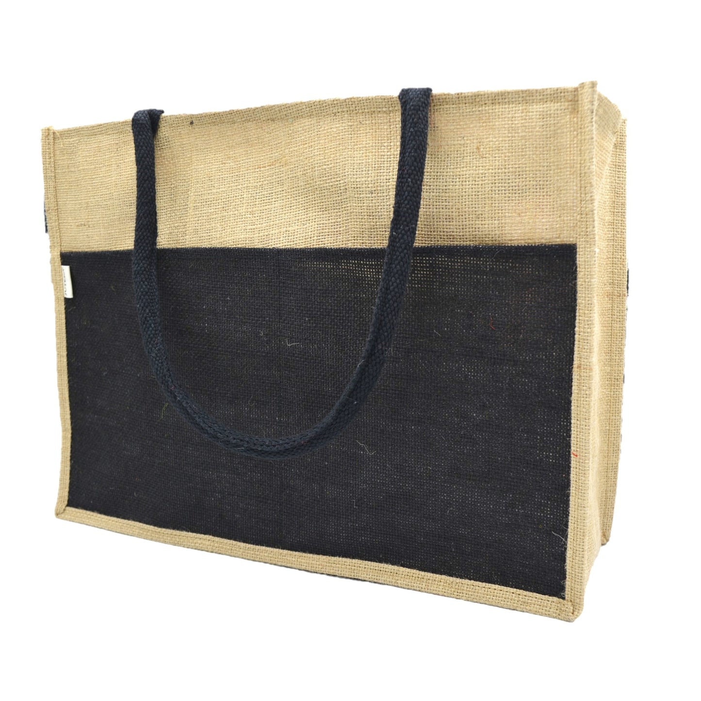 Jute Tote Bag – Front Pocket & Zipper