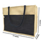 Jute Tote Bag – Front Pocket & Zipper