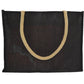 Vibrant Jute Tote Bag – Black & Natural Beige