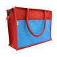 Vibrant Jute Tote Bag – Black & Natural Beige