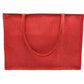 Vibrant Jute Tote Bag – Red & Blue