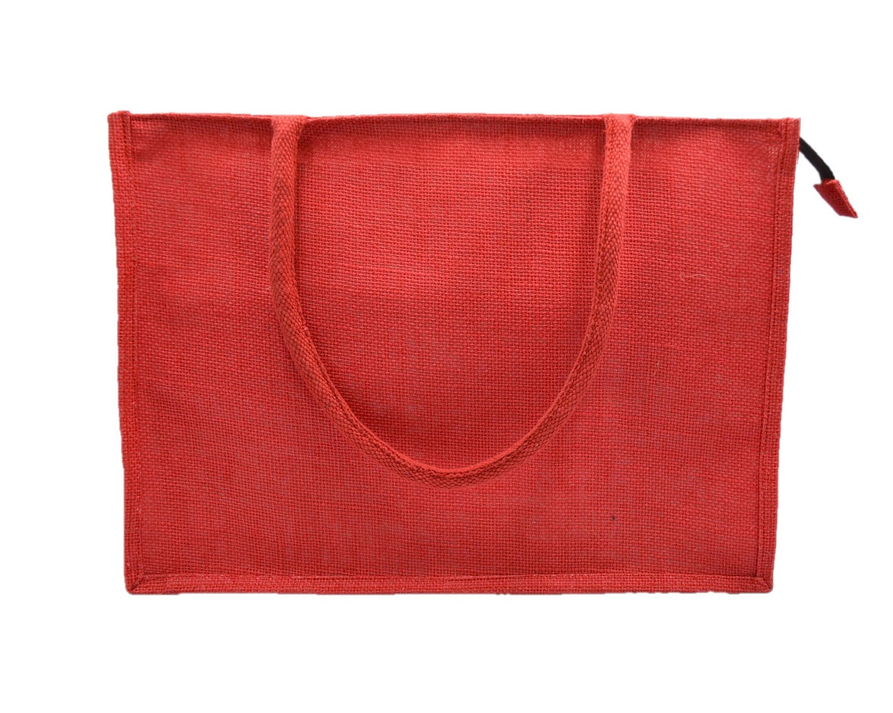 Vibrant Jute Tote Bag – Red & Blue