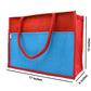 Vibrant Jute Tote Bag – Red & Blue