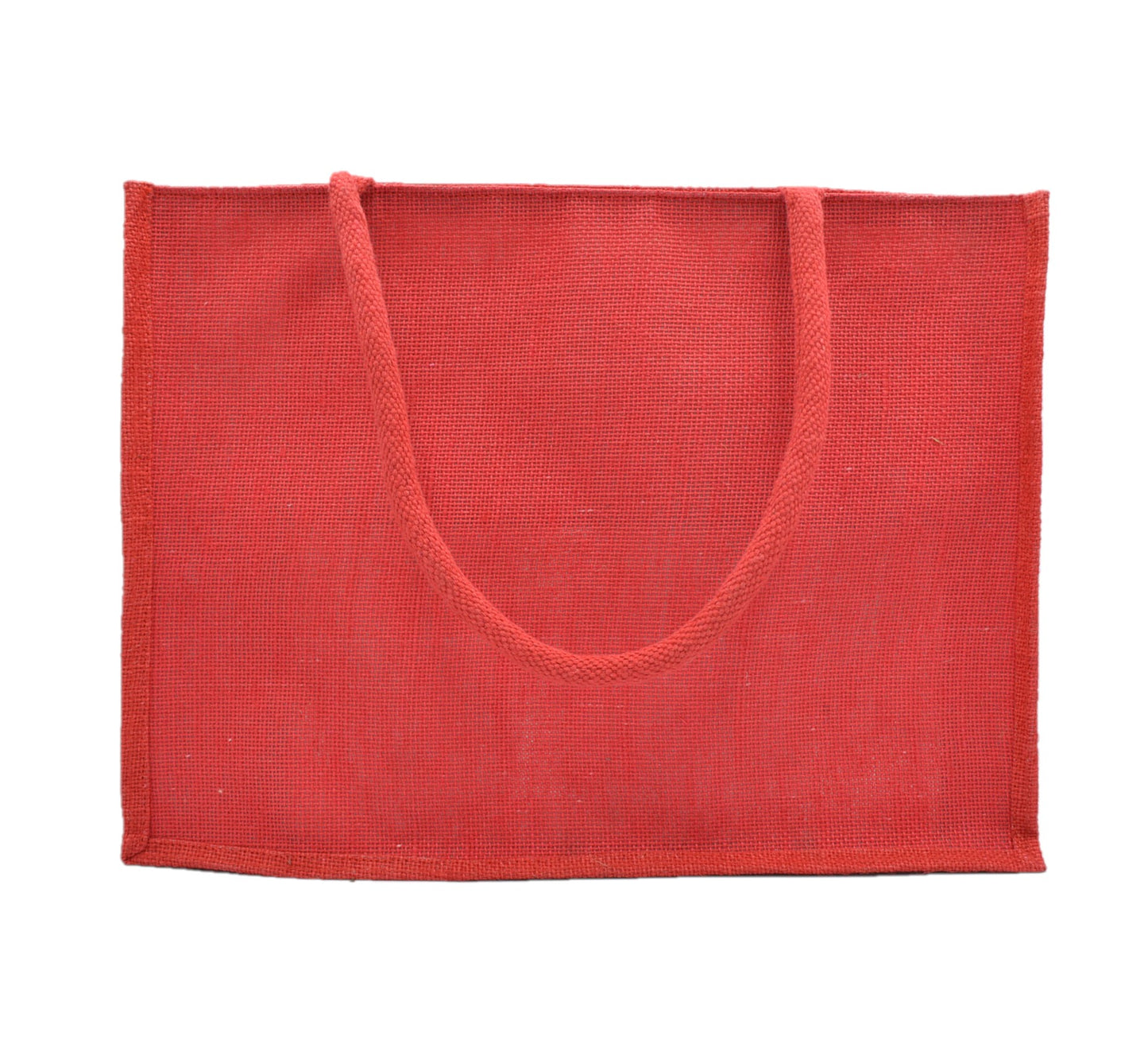 Vibrant Jute Tote Bag - Red & Green