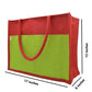 Vibrant Jute Tote Bag - Red & Green
