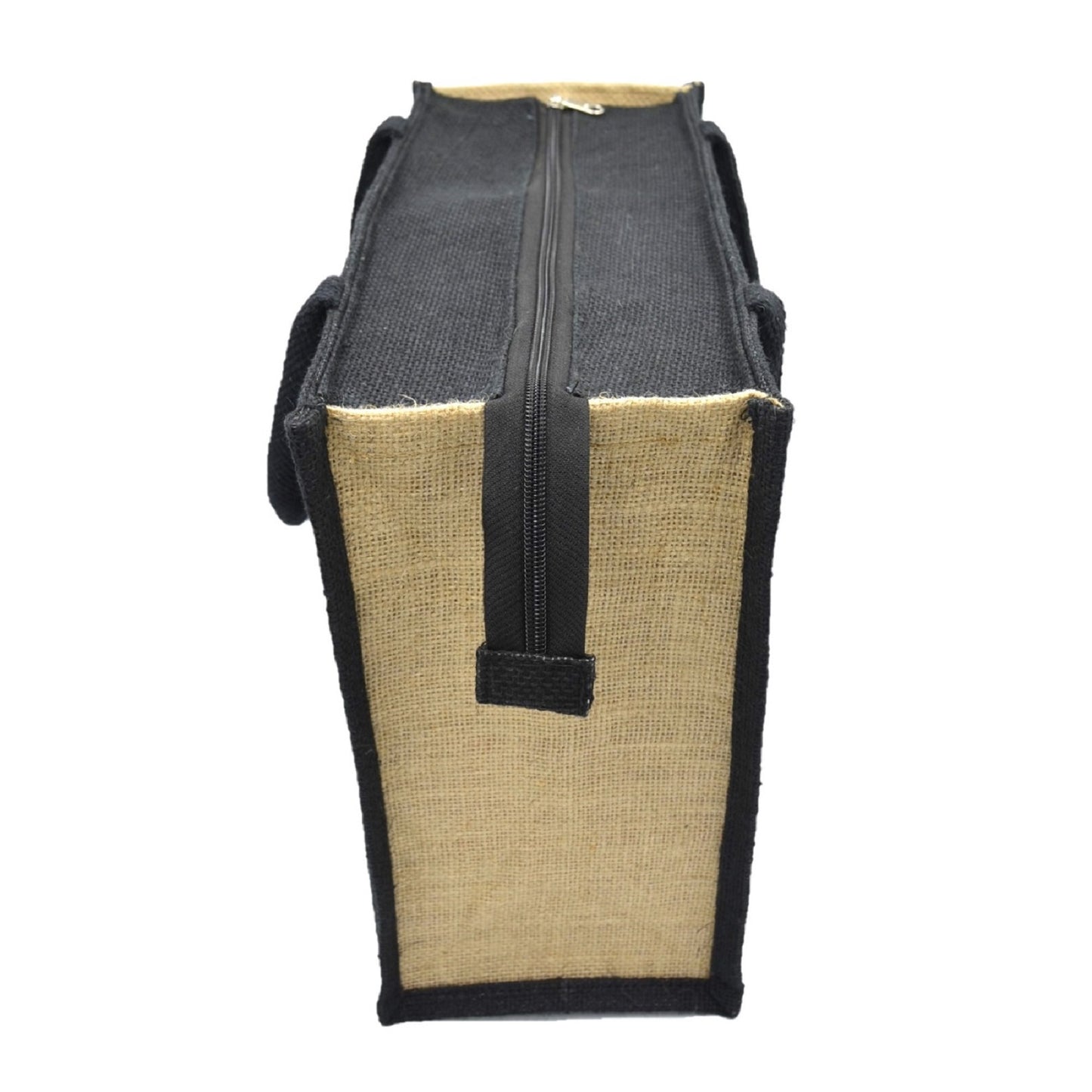 Classic Black Jute Tote Bag