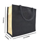 Classic Black Jute Tote Bag
