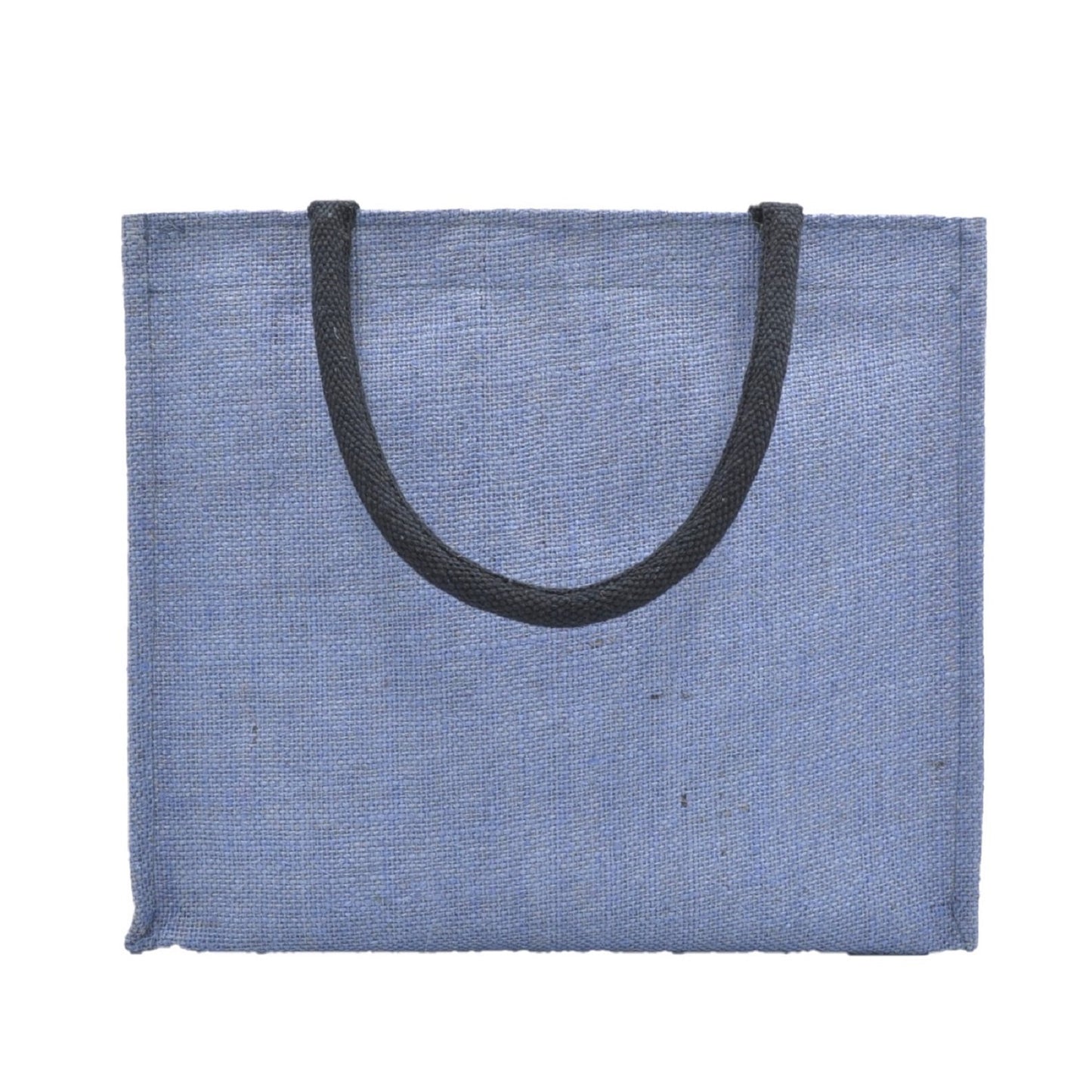 Dual-Tone Jute Tote Bag –  Blue & Black