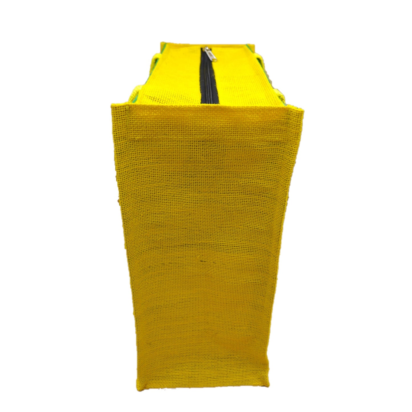 Dual-Tone Jute Tote Bag –  Green & Yellow