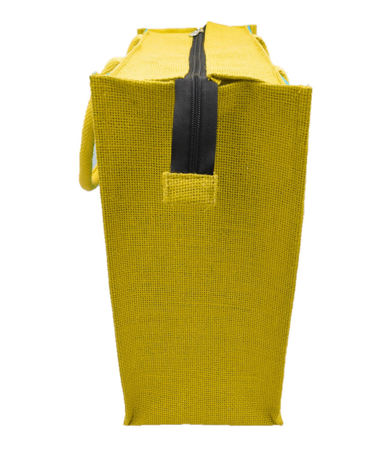 Dual-Tone Jute Tote Bag –  Blue & Yellow